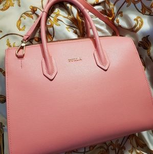 Furla Pin Satchel in Rosa Quarzo